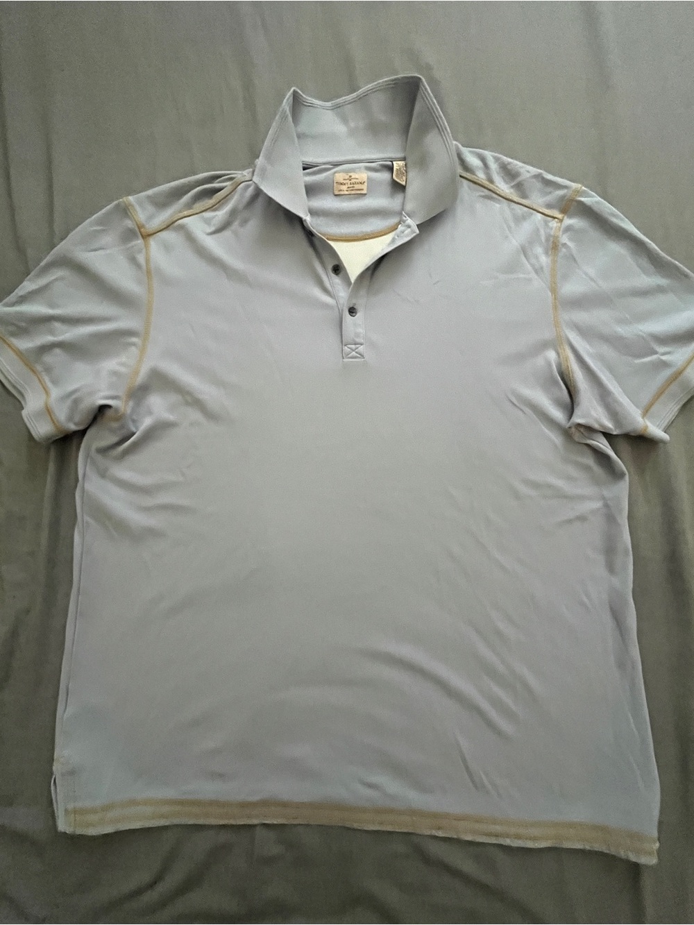 Tommy Bahama Pale Blue Polo with Contrast Trim